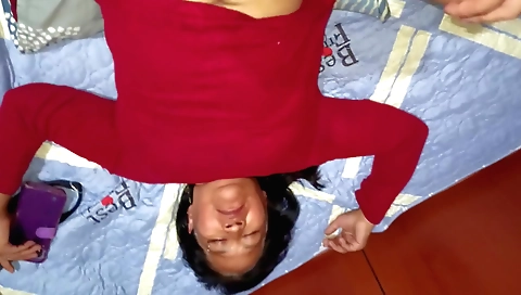 Indian brunette gets creampied hard by her stepmom