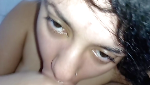 Indian brunette with huge tits gets her pussy licked