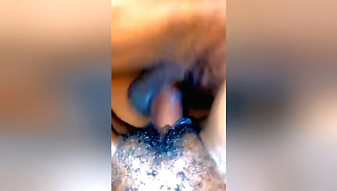 Sexy hairy brunette is taking off a condom and she fucks