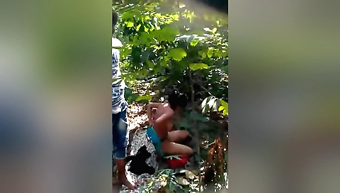 Indian brunette fuckstepbrother outdoors in the best way