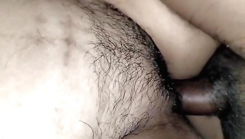 Indian girl with natural hairy pussy sucks my dick