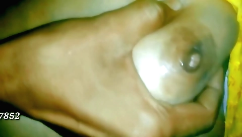 Busty brunette in indian dressing gown makes out with him