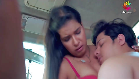 Stunning big boobed brunette with a large ass on the bed