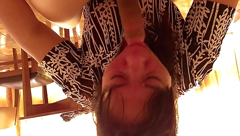 Indian brunette with a skinny body is fucked by her young husband