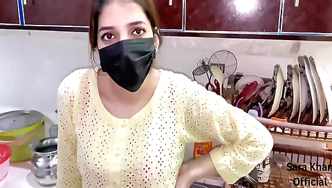 Indian teen step-say was a man and showed him his pussy