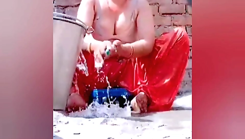 Girl Showering Alone In Her Soft Body And In The Bathroom With Her