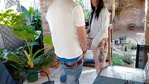 Indian teen loves getting her naked and rides on car