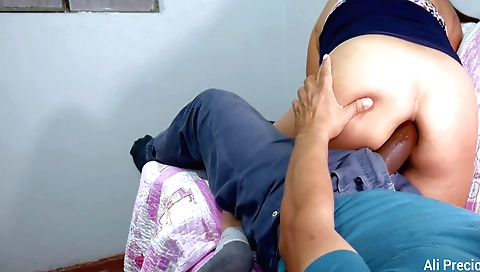 Indian wife fucks her stepbrother and makes a hot ass clip