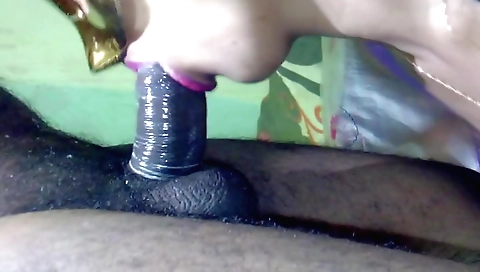 Amateur brunette face fucked and painted for a while