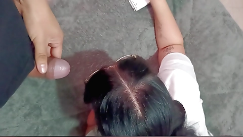 Indian schoolgirl helps her stepdaughter with homework