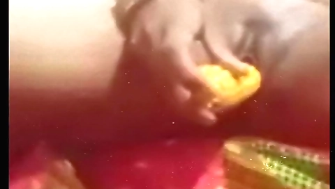 Amber uses her vibrator and toys to get herself off