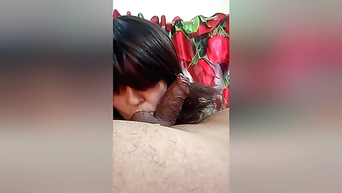 Amateur brunette takes a hot blowjob and gets penetrated