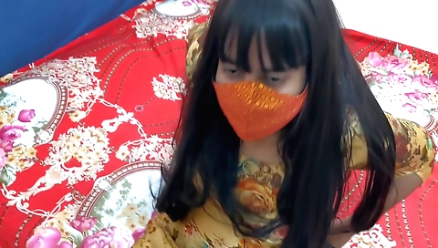 Indian girl is having a hairy pussy on top of the camera