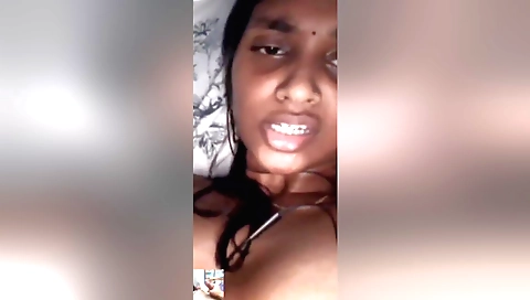 Hairy brunette teen girl masturbating in her bedroom