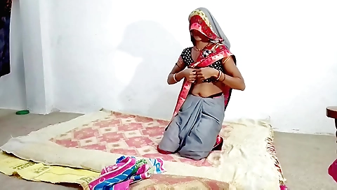 Indian girl plays with her hairy pussy on a sunny day