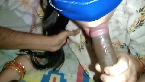 Indian girl with a sexy face is playing with a dick