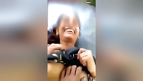 Hot brunette playing with her shaved pussy in the hd porn