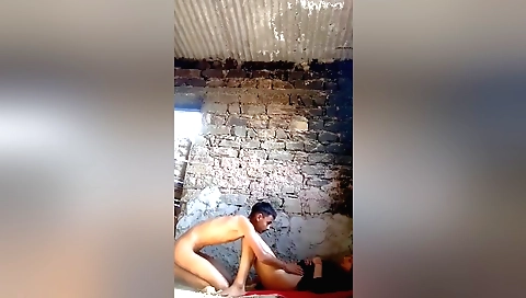 Indian amateur chick fucks with a guy in the woods