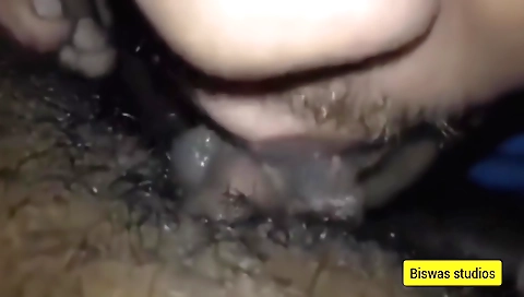 Indian hairy pussy licking milf with a nice hairy pussy