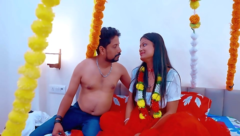 Indian brunette babe 19+ threesome with a friend and a partner