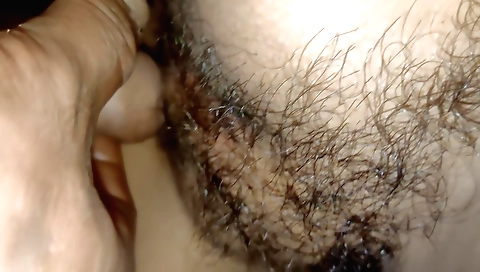 Indian girl in her bed gets on her knees and riding cock