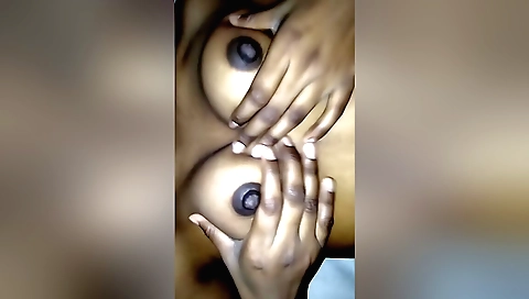 Bhabhi plays with her husbands phone and she is masturbating