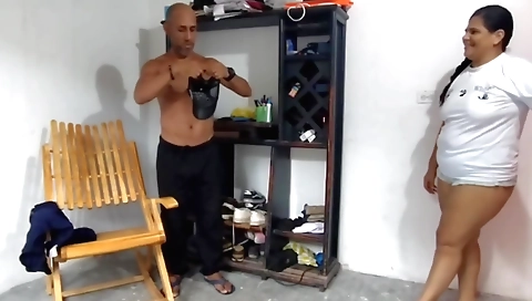 Indian stepbrother in the kitchen gets fucked by his stepbrother