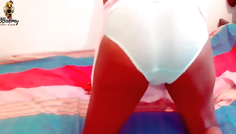 Sweet little beauty in the shower in the hot solo video