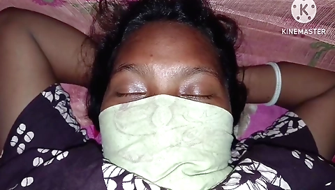 Hot brunette girl with small boobs is getting on top