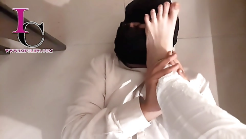 Indian mistress trampling her lover's cock with her feet