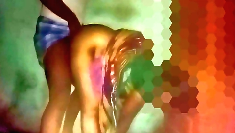 Indian amateur girl giving blowjob in doggy position