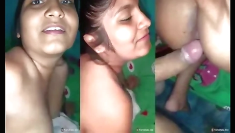 Indian girl in a red car gets fucked hard and cum from her pussy