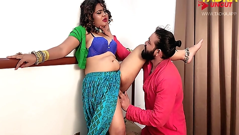 Brunette indian milf fucked in mouth by her friend