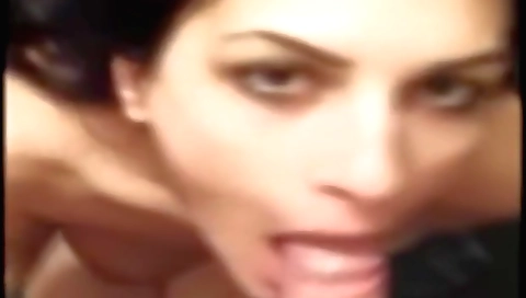 Indian girls in a pov video eating cum from a black man