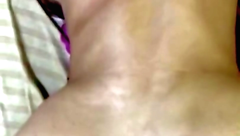 Hot brunette with a nice body fucks her lover in the bedroom