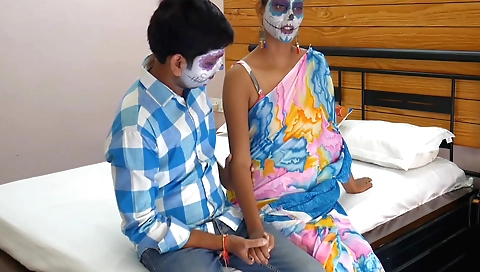 Indian teen with a shaved pussy is fucked by her ex partner