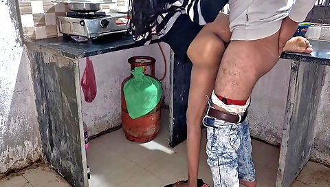 Indian teen 18+ with hairy pussy is getting deep throated