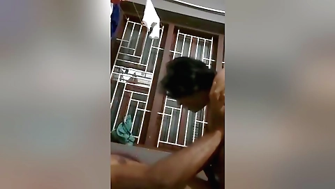 Busty brunette with a big ass sucks her man's dick on webcam