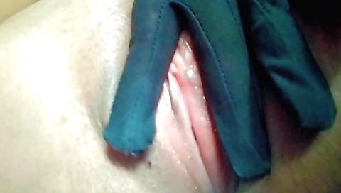 Sexy amateur girl masturbating in her pink lingerie