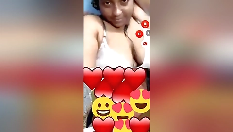 Chubby brunette with big tits shows her body on web cam