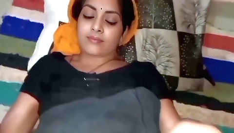 Slutty brunette in her stepbro's bed gets her pussy fucked