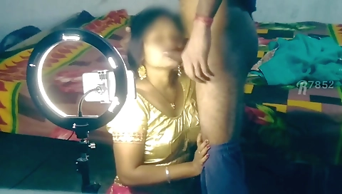 Indian Desi Pornstar Couple Recording Their Homemade Video For