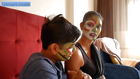 Indian brunette sextape 2 with blowjob and handjob