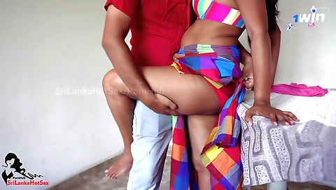 Indian girl in lingerie and shorts is fucking a cock