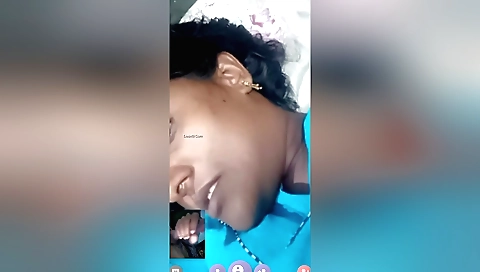 Brunette chick shows off her small boobs on webcam