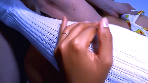 Indian girl handjob and blowjob with her stepbrother