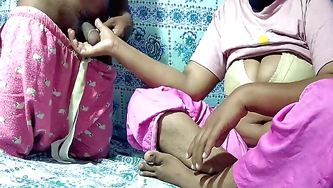 Indian girl is having hand job in her partner's ass