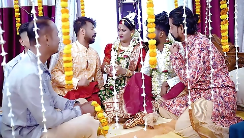 Gangbanged indian lady and husbands in her wedding party