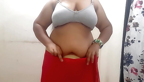 Desi Indian Naughty Horny Wife Saree Show Stripping 1