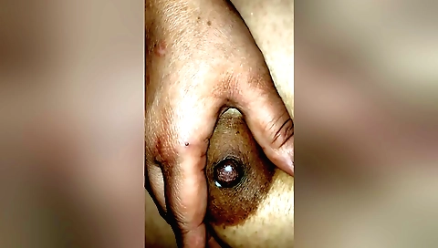 Indian babe in her white t-shirt and panties is licking